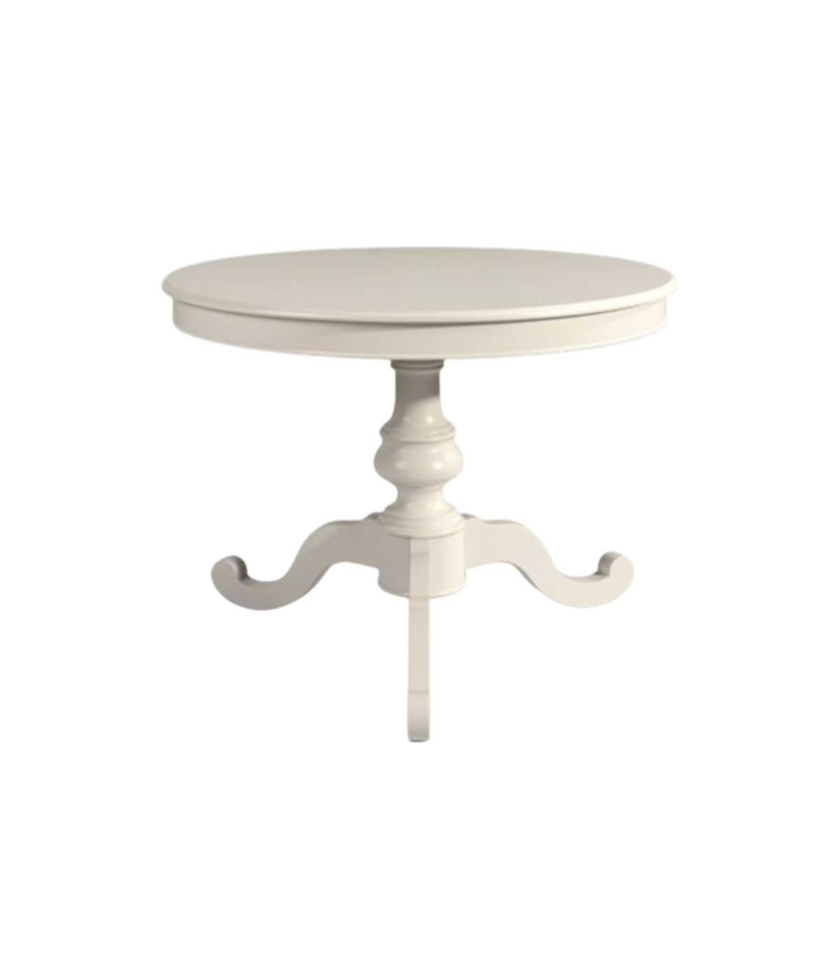 MOBILI 2G - TAVOLO ARTE POVERA ROTONDO COLORE BIANCO OPACO D.120, 1 ALLUNGA 40 CENTIMETRI VISTA FRONTALE