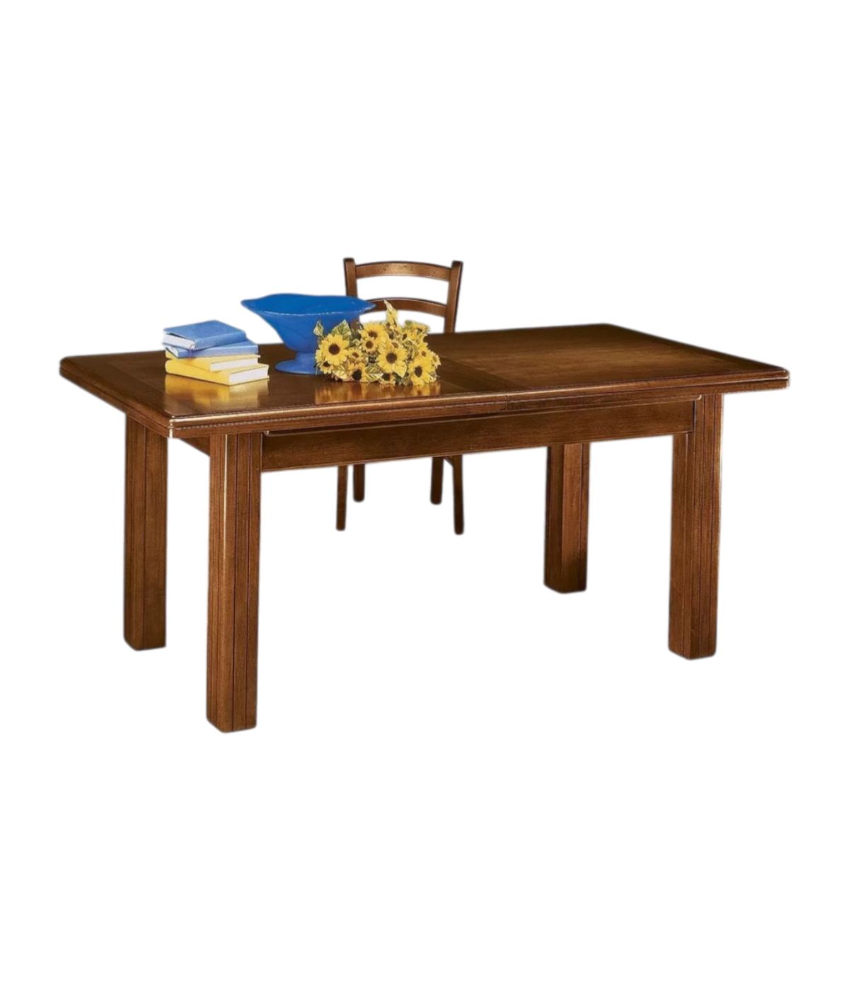 MOBILI 2G - TAVOLO ALLUNGABILE  RIQUADRATO IN LEGNO L.160 P.85 H.78