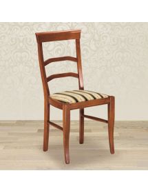 SEDIA CLASSICA LEGNO MASSELLO VARI COLORI SEDUTA IMBOTTITA 47X55X96