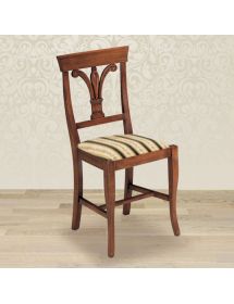 Sedia classica legno massello vari colori seduta imbottita 44X50X92