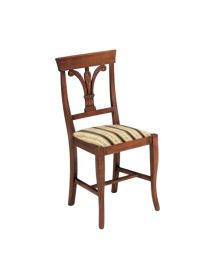 Sedia classica legno massello vari colori seduta imbottita 44X50X92