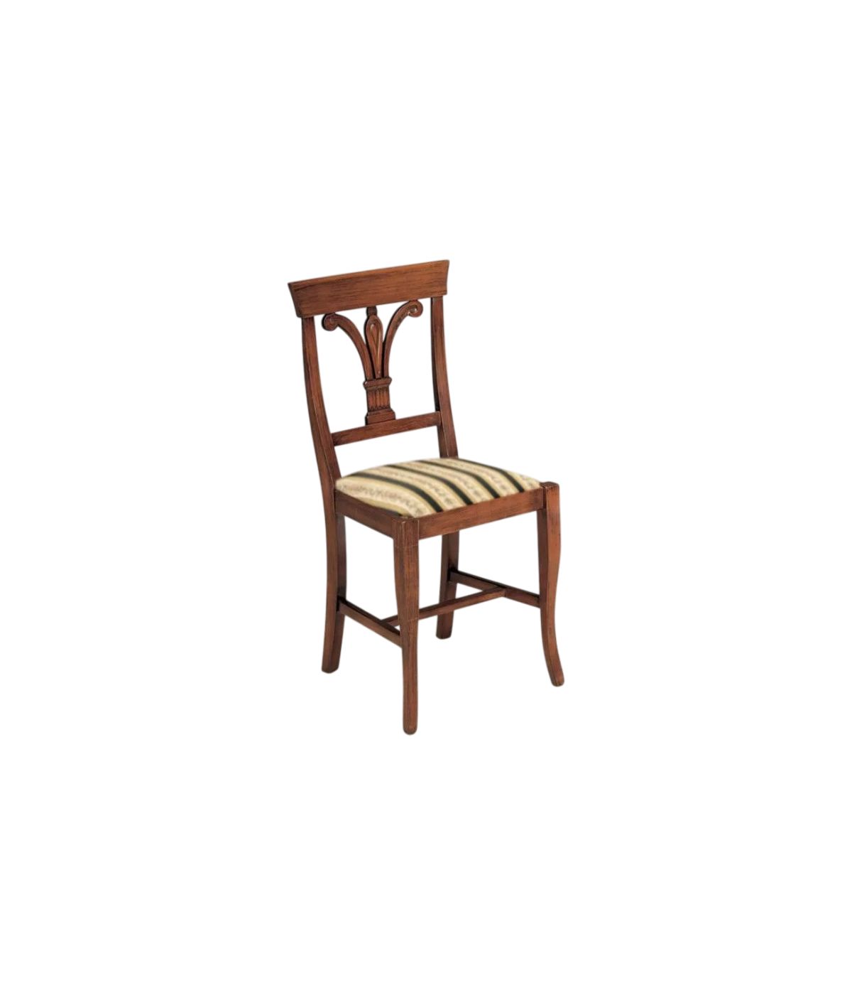 Sedia classica legno massello vari colori seduta imbottita 44X50X92