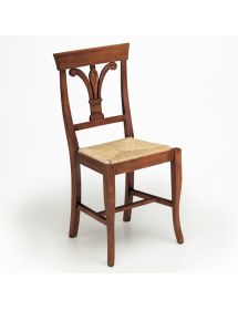 Sedia classica legno massello vari colori seduta paglia 44X50X92