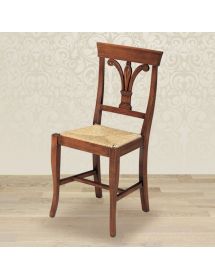 Sedia classica legno massello vari colori seduta paglia 44X50X92