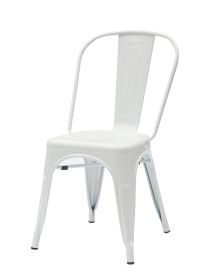 SET 6 Sedie metallo industry bianco L. 45 H. 85 P. 50 HS. 46