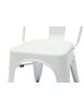 SET 6 Sedie metallo industry bianco L. 45 H. 85 P. 50 HS. 46
