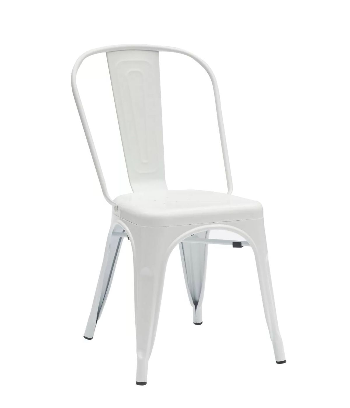 SET 6 Sedie metallo industry bianco L. 45 H. 85 P. 50 HS. 46