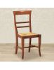 SEDIA LEGNO CLASSICA SAGOMATA SEDUTA PAGLIA VARI COLORI 46X45X92