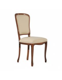 Sedia classica imbottita tessuto legno bassano 49x52x96
