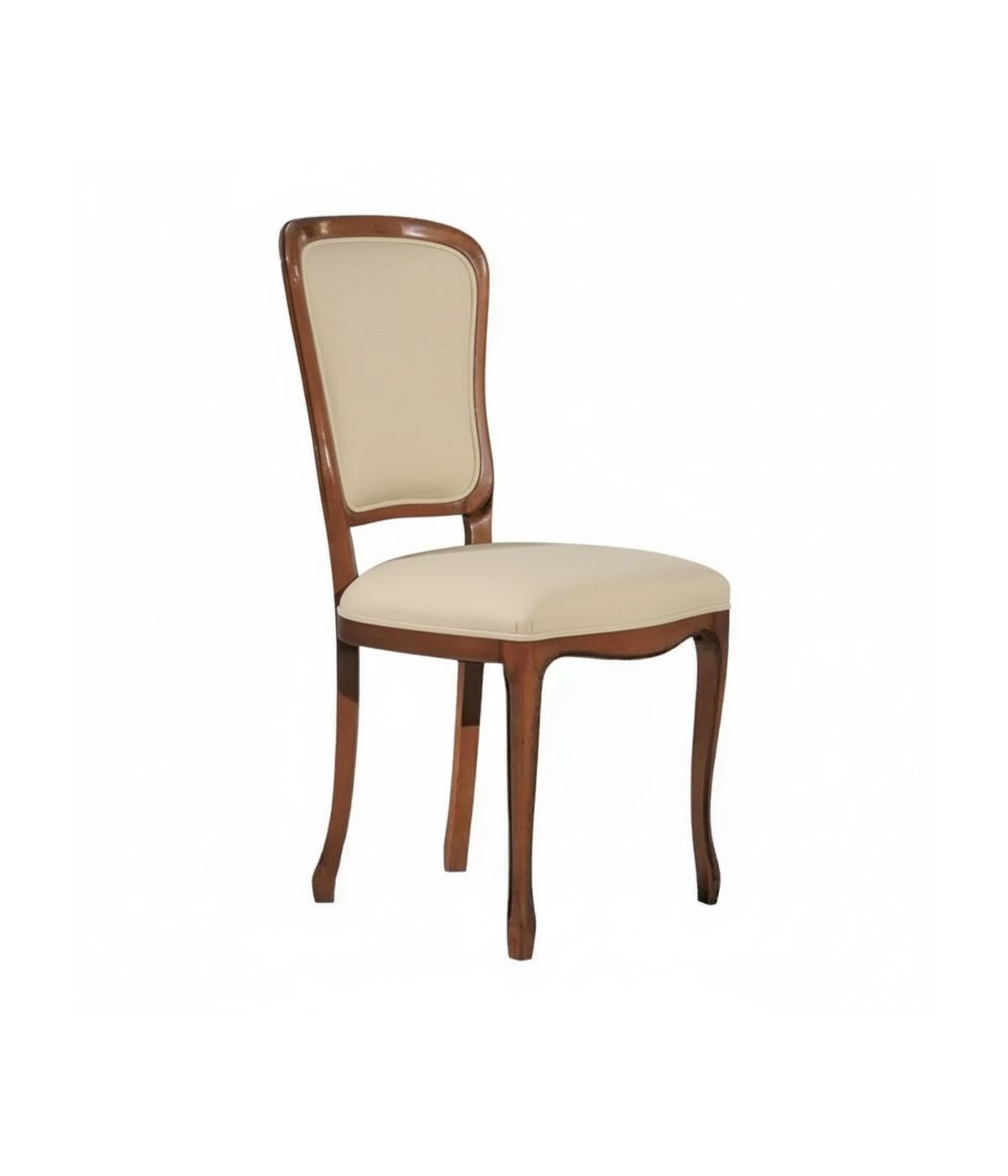 Sedia classica imbottita tessuto legno bassano 49x52x96