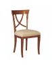 Sedia classica legno imbottita tessuto noce 47x50x95