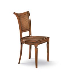 Sedia classica seduta e schienale paglia di vienna noce basano 48x55x96
