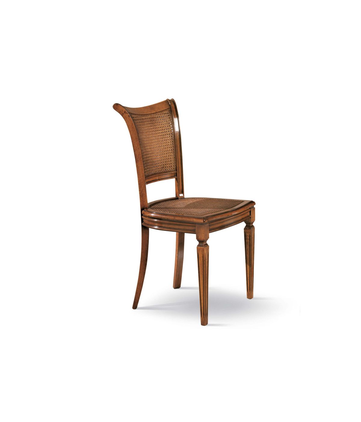 Sedia classica seduta e schienale paglia di vienna noce basano 48x55x96