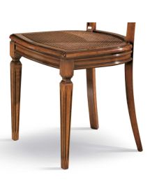 Sedia classica seduta e schienale paglia di vienna noce bassano 48x55x96