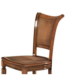 Sedia classica seduta e schienale paglia di vienna noce bassano 48x55x96