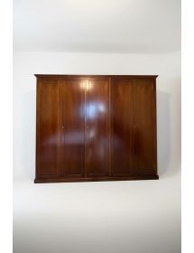 Armadio 4 porte classico in legno tinta noce bassano 296x65x250