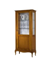 Vetrina colonna classica 1 porta Destra legno noce bassano 76x44x180