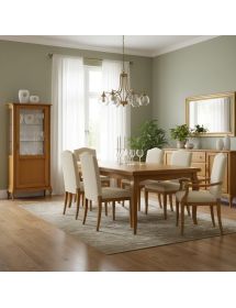 Vetrina colonna classica 1 porta Destra legno noce bassano 76x44x180