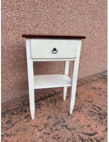 Porta telefono shabby legno bianco anticato noce 43X35X70