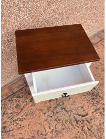 Porta telefono shabby legno bianco anticato noce 43X35X70