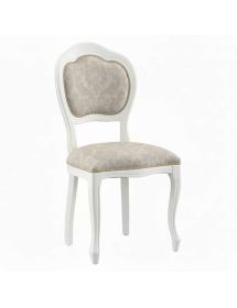 SEDIA '600 LEGNO BIANCO SEDUTA IMBOTTITA CLASSICA