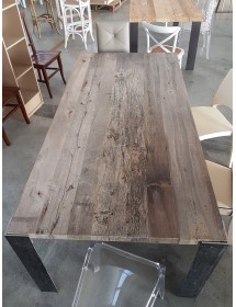 TAVOLO FISSO RETTANGOLARE  LEGNO MASSELLO ONTANO (GA02)