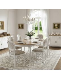 SEDIA '600 LEGNO BIANCO SEDUTA IMBOTTITA CLASSICA