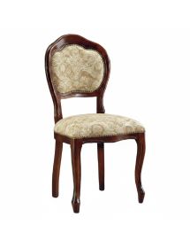 SEDIA LEGNO '600 SEDUTA IMBOTTITA CLASSICA TINTA NOCE