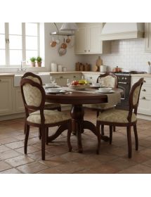 SEDIA LEGNO '600 SEDUTA IMBOTTITA CLASSICA TINTA NOCE