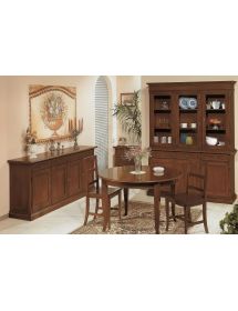 SOGGIORNO ARTE POVERA IN LEGNO MASSELLO TINTA NOCE