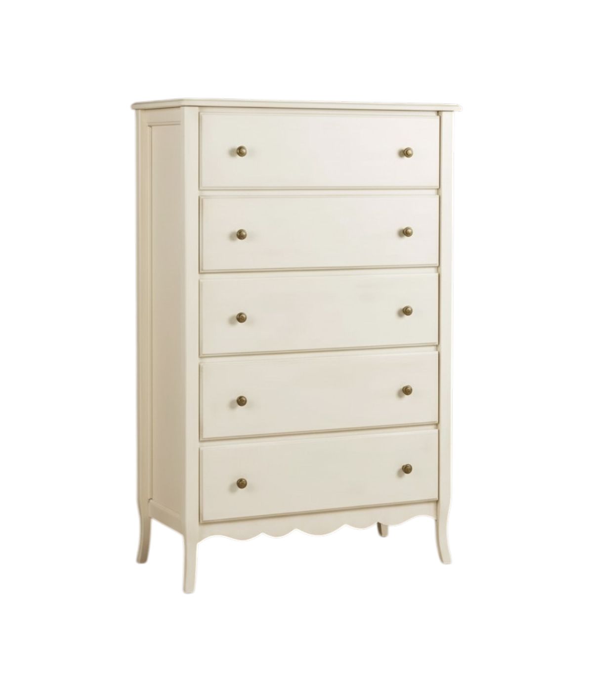 MOBILI 2G - Cassettiera 5 cassetti in legno shabby vari colori 90x45X141 (1247) vista frontale