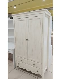 Armadio legno 2 porte 3 cassetti legno shabby vari colori 110X55X190