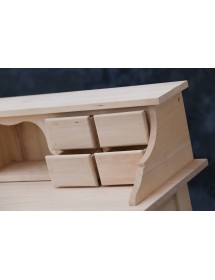 MOBILI 2G - SCRITTOIO 10 CASSETTI IN LEGNO ARTE POVERA L.105 P.55 H.104