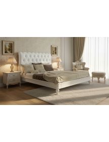 Letto matrimoniale Classico imbottito ecopelle vari colori 171x224x140 (801)