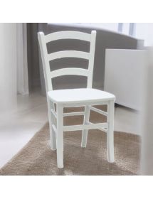 SET 2 SEDIE SHABBY CAMPAGNOLA LEGNO LACCATO BIANCO (1001)