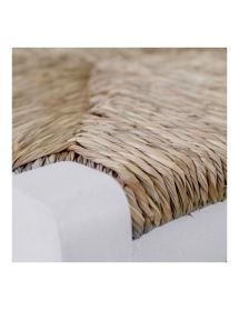 SET 2 SEDIE SHABBY IMPUGNATURA LEGNO/PAGLIA LACCATA BIANCA (1022)