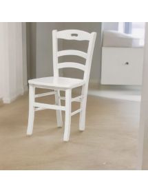 SET 2 SEDIE SHABBY IMPUGNATURA LEGNO LACCATO BIANCO (1002)