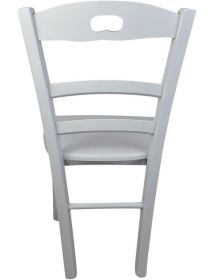 SET 2 SEDIE SHABBY IMPUGNATURA LEGNO LACCATO BIANCO (1002)