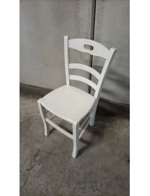 SET 2 SEDIE SHABBY IMPUGNATURA LEGNO LACCATO BIANCO (1002)