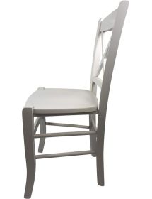 SET 2 SEDIE SHABBY IN FAGGIO LACCATA BIANCA CON SEDUTA IN LEGNO DI ...