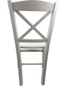SET 2 SEDIE SHABBY IN FAGGIO LACCATA BIANCA CON SEDUTA IN LEGNO DI ...