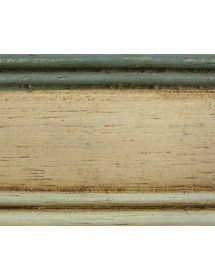 MOBILI 2G -  Cassettiera arte povera 5 cassetti legno shabby avorio 117x51x101 VISTA FRONTALE