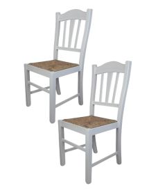 SET 2 SEDIE modello SILVANA in LEGNO DI FAGGIO/PAGLIA sedie da pranzo cucina casa ristorante