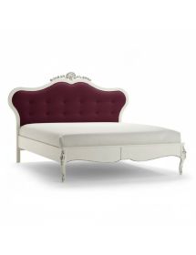 MOBILI 2G - LETTO MATRIMONIALE LEGNO KING SIZE TESTATA ECOPELLE L.221 P.215 H.151
