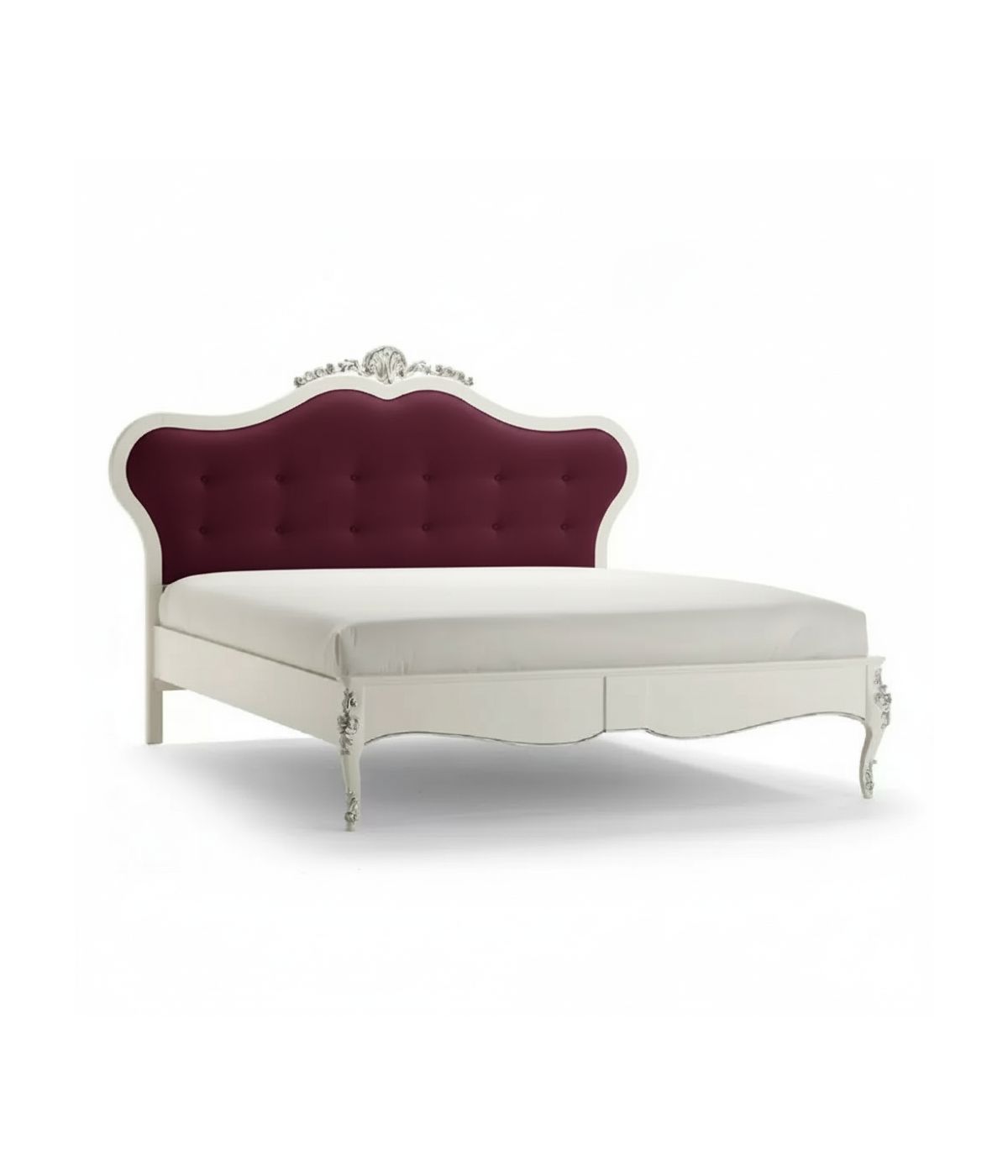 MOBILI 2G - LETTO MATRIMONIALE LEGNO KING SIZE TESTATA ECOPELLE L.221 P.215 H.151