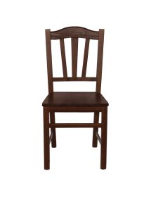 SET 2 SEDIE GENDARME LEGNO/NOCE SEDUTA LEGNO (591)