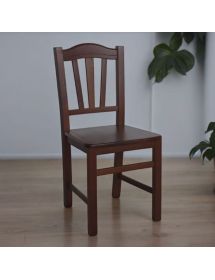SET 2 SEDIE GENDARME LEGNO/NOCE SEDUTA LEGNO (591)