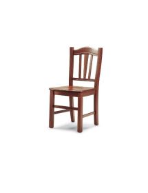 SET 2 SEDIE GENDARME LEGNO/NOCE SEDUTA LEGNO (591)