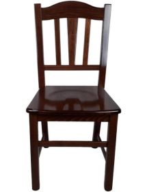 SET 2 SEDIE GENDARME LEGNO/NOCE SEDUTA LEGNO (591)