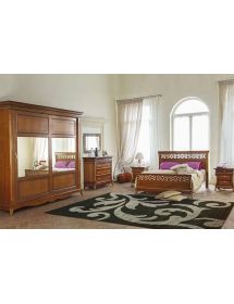 Armadio 2 porte scorrevoli classico legno noce bassano 273x69x259